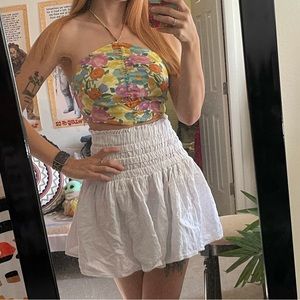 Zara floral halter crop top